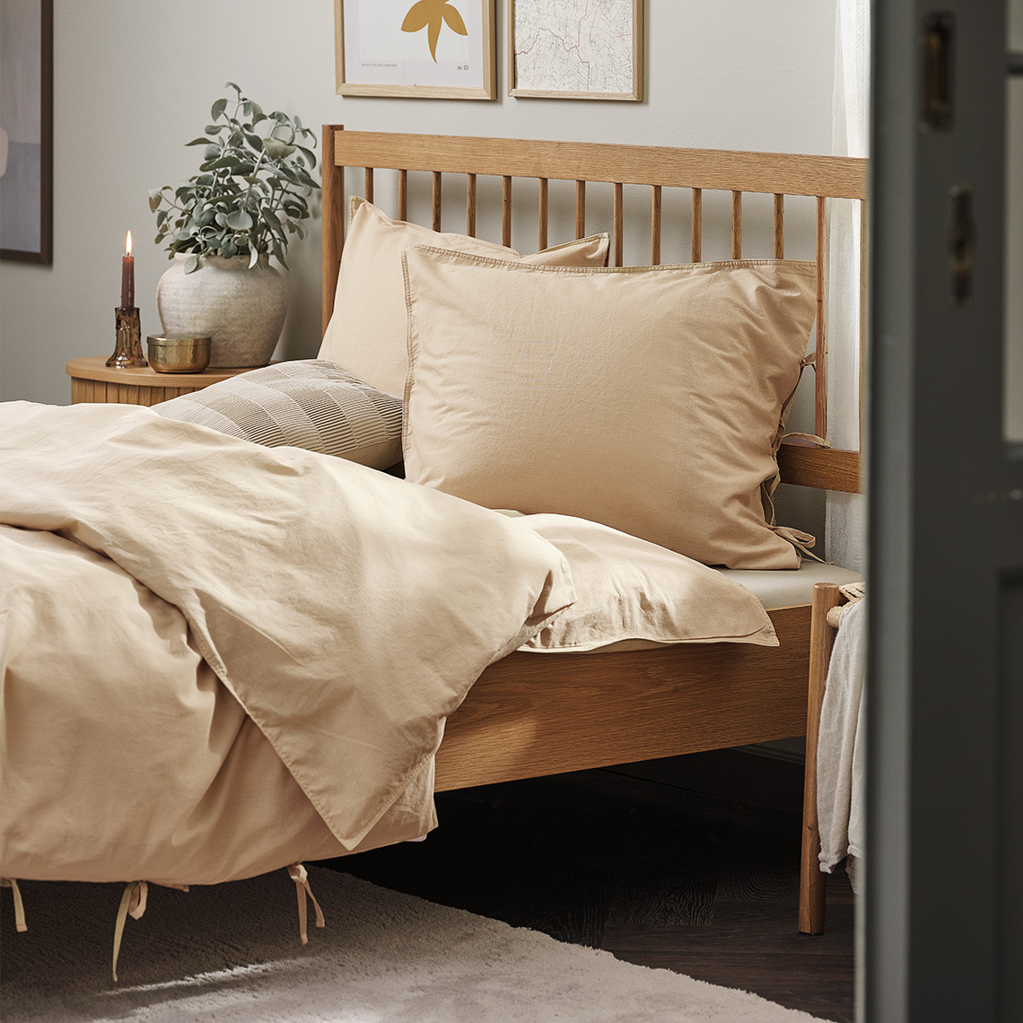 Спално бельо SELMA от пран памук Спално бельо от пран памук, което включва плик за завивка и калъфки