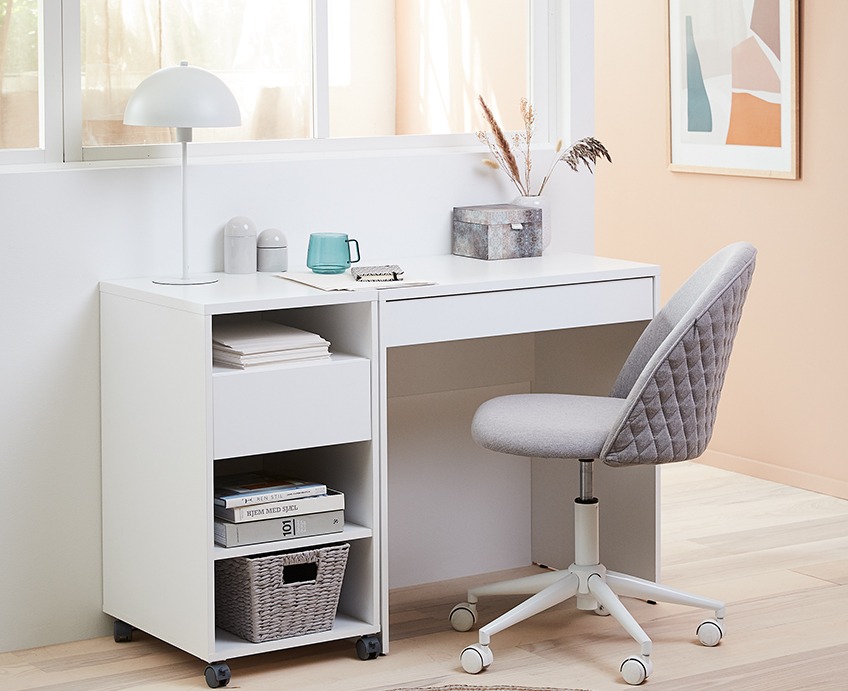 Home office with office desk and office chair